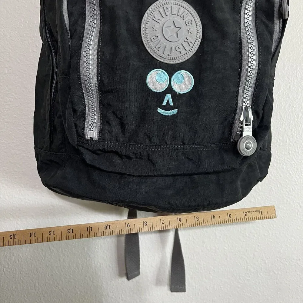 Kipling Hiker Expandable Backpack -Black Mint‎ Trim